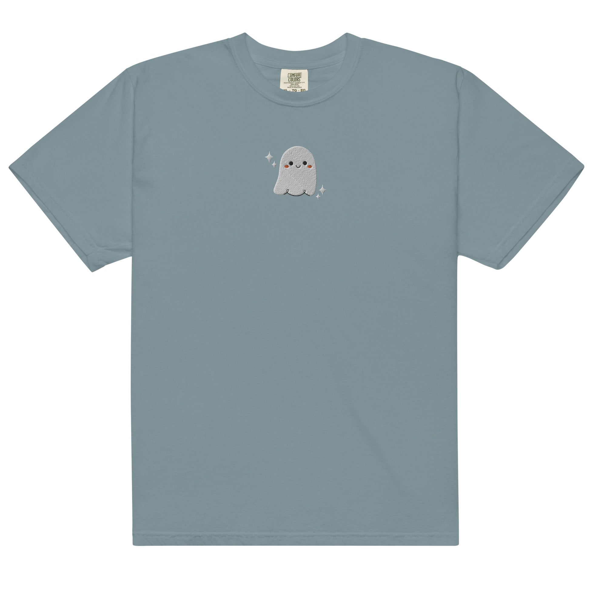 Cute Little Ghost Embroidered Men’s Sized Garment-Dyed Comfort Colors Heavyweight T-Shirt S - 3XL True Navy / 3XL