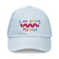 Doing my Best Embroidered Pastel baseball hat