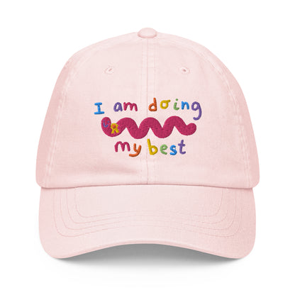 Doing my Best Embroidered Pastel baseball hat