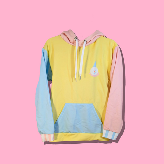 Pastel Colorblock Clown Hoodie - Have a Nice Day Clowncore Unisex Hoodie 2XS-6XL