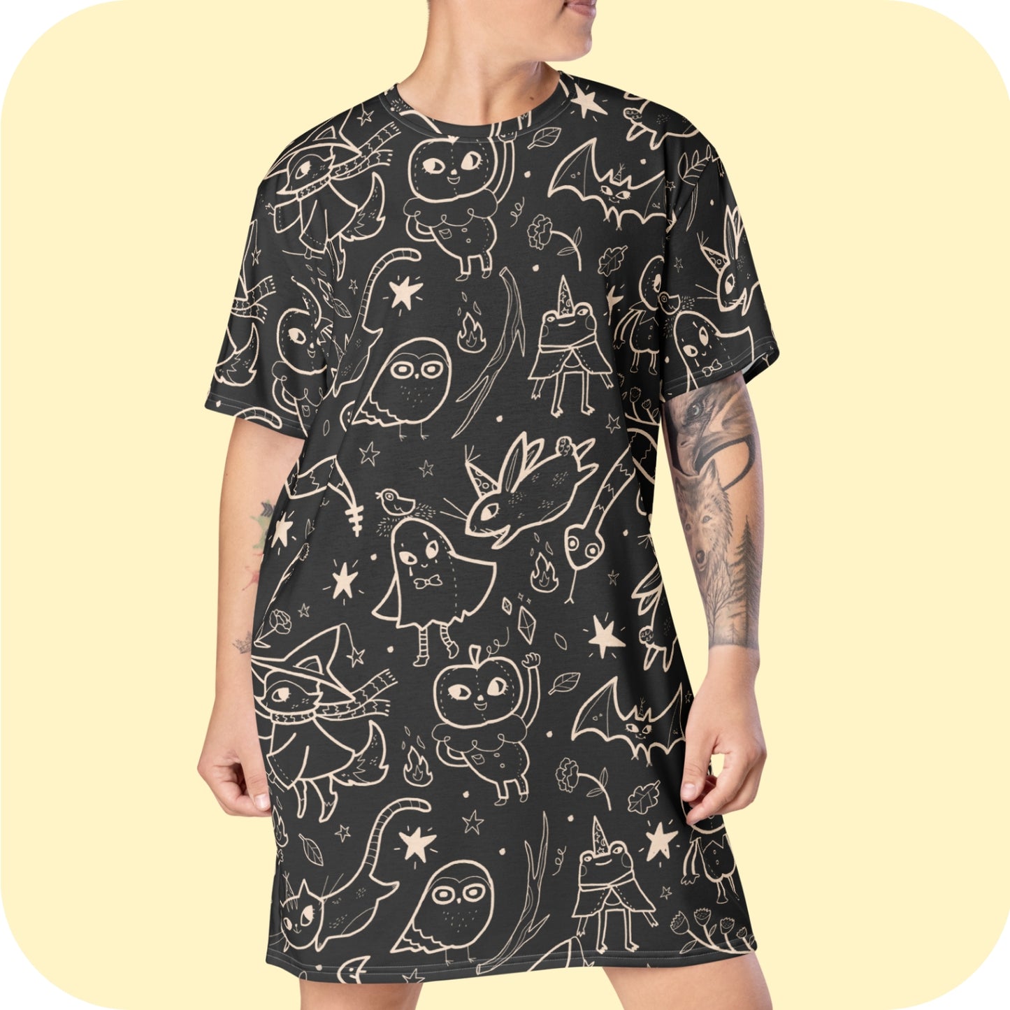 Vestido camiseta Floresta Mágica Proibida 2XS - 6XL