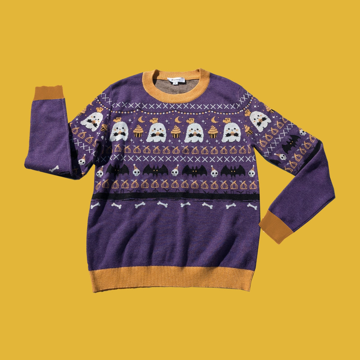 Halloween Ugly Sweater Classic Fit Knit Sweater 2XS-3XL | Halloween Ugly Sweater