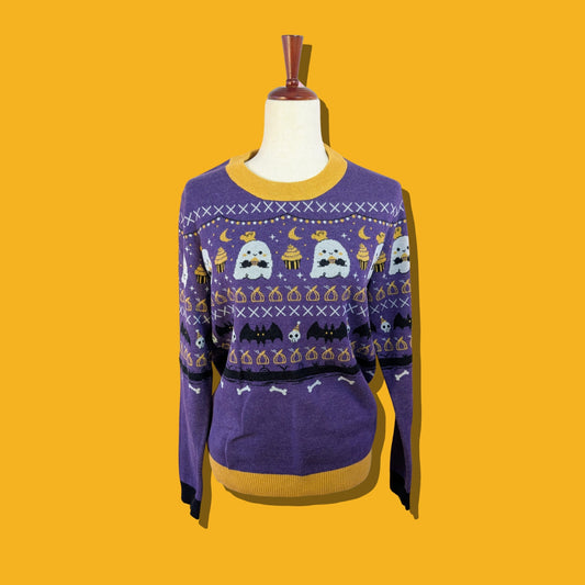 Halloween Ugly Sweater Classic Fit Knit Sweater 2XS-3XL | Halloween Ugly Sweater