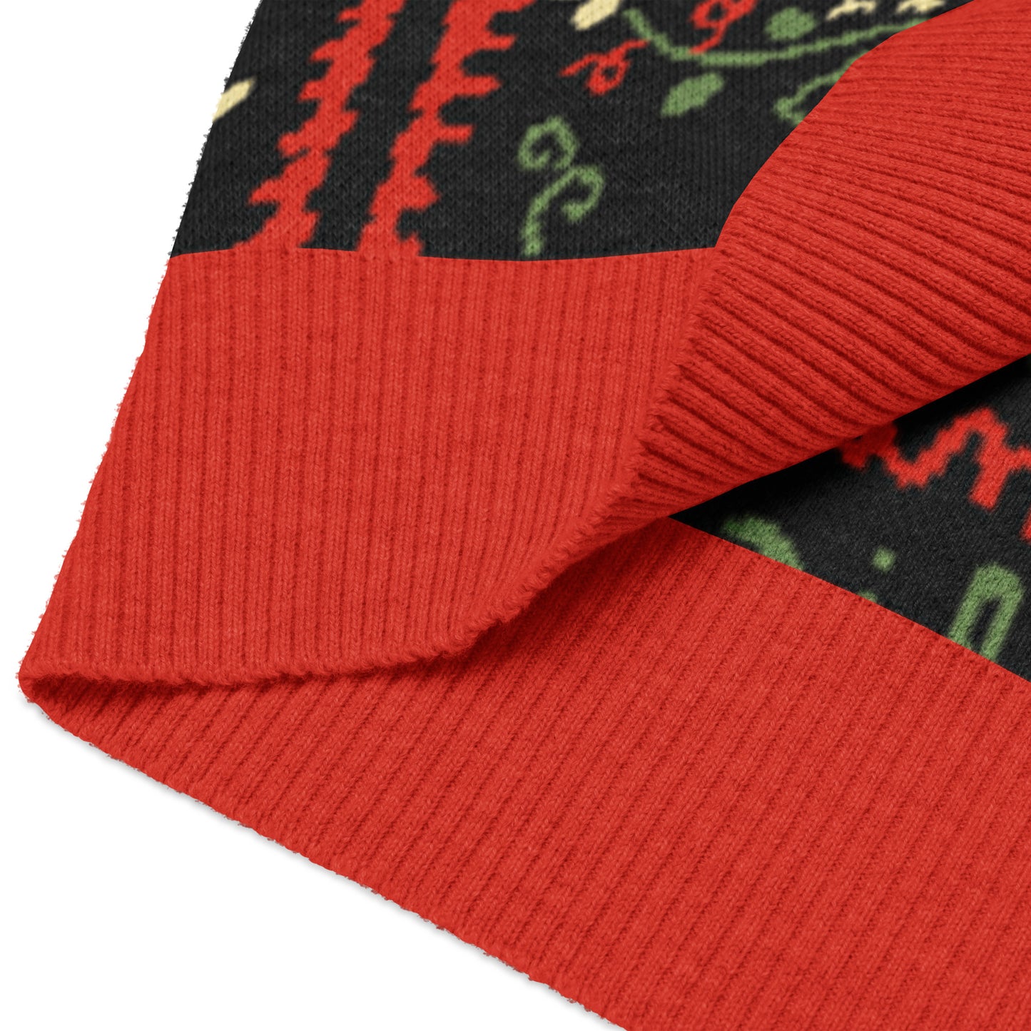 Grandma's Cross-Stitch Portuguese Inspired Mais Fica Knit V-neck Vest 3XS - 3XL