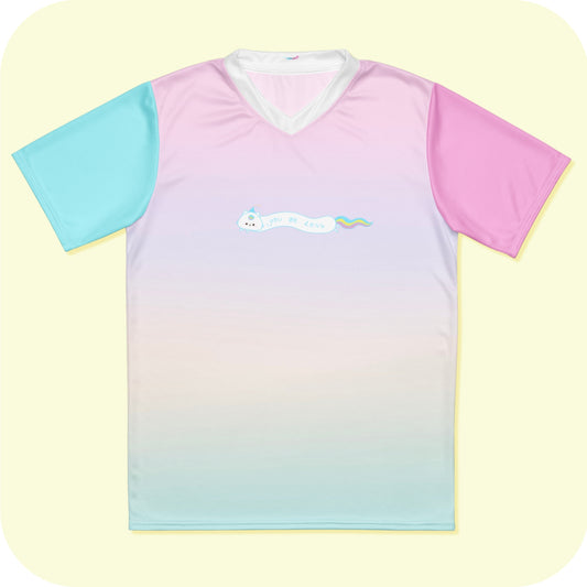 Trans Pride You Be Long Camisa esportiva unissex reciclada 2XS - 6XL
