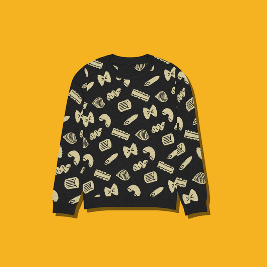 Pasta Party Knitted crew neck sweater 3XS - 3XL