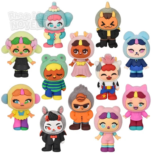 2.5" Flocked Misfit Critters Blind Box