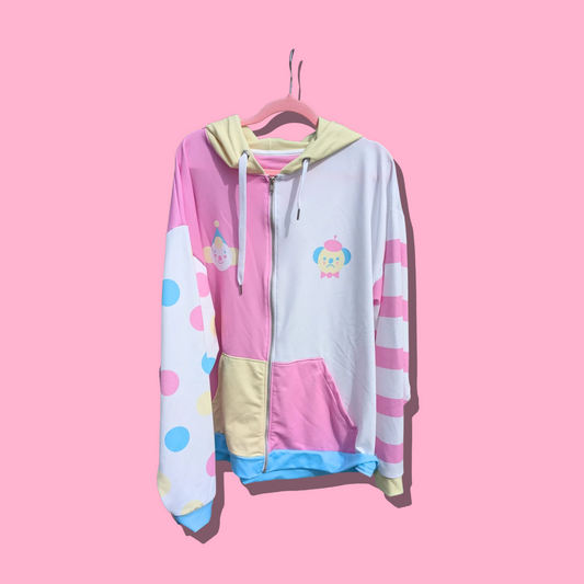 Pastel Clown vs Mime Candy Colors Unisex zip hoodie
