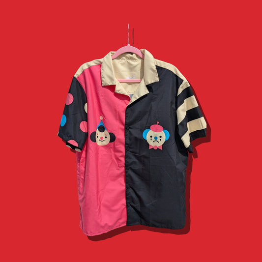 Clown vs Mime Clowncore Unisex button shirt 2XS -6XL