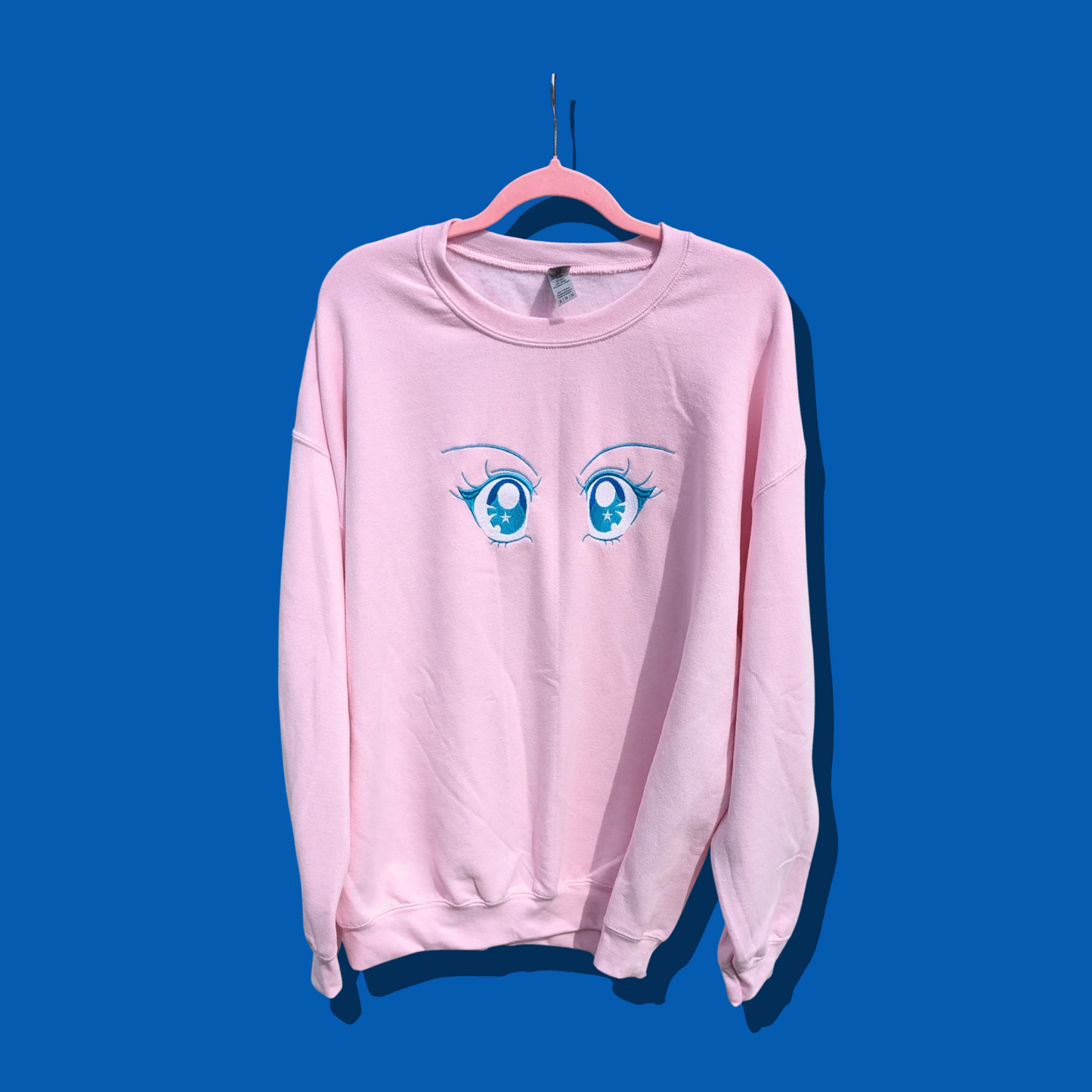 Magical Girl Anime Eyes Embroidered Unisex Sweatshirt S - 5XL