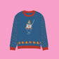 Ice Cream Clown (with sprinkle sleeves) Knitted crew neck sweater 3XS - 3XL