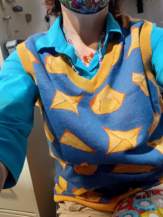 The Obsession Crab Rangoon Knit Vest