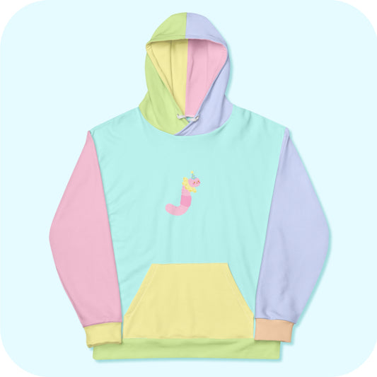 Moletom Unissex Clown Worm Pastel Colorblock