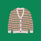 Popular Pink and Green Knitted Cardigan 2XS - 3XL