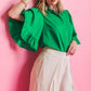 BACK TO BUSINESS WOVEN TOP