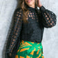 FLUTTERING ON WOVEN TOP