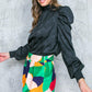 STOLEN GLANCES SATIN TOP