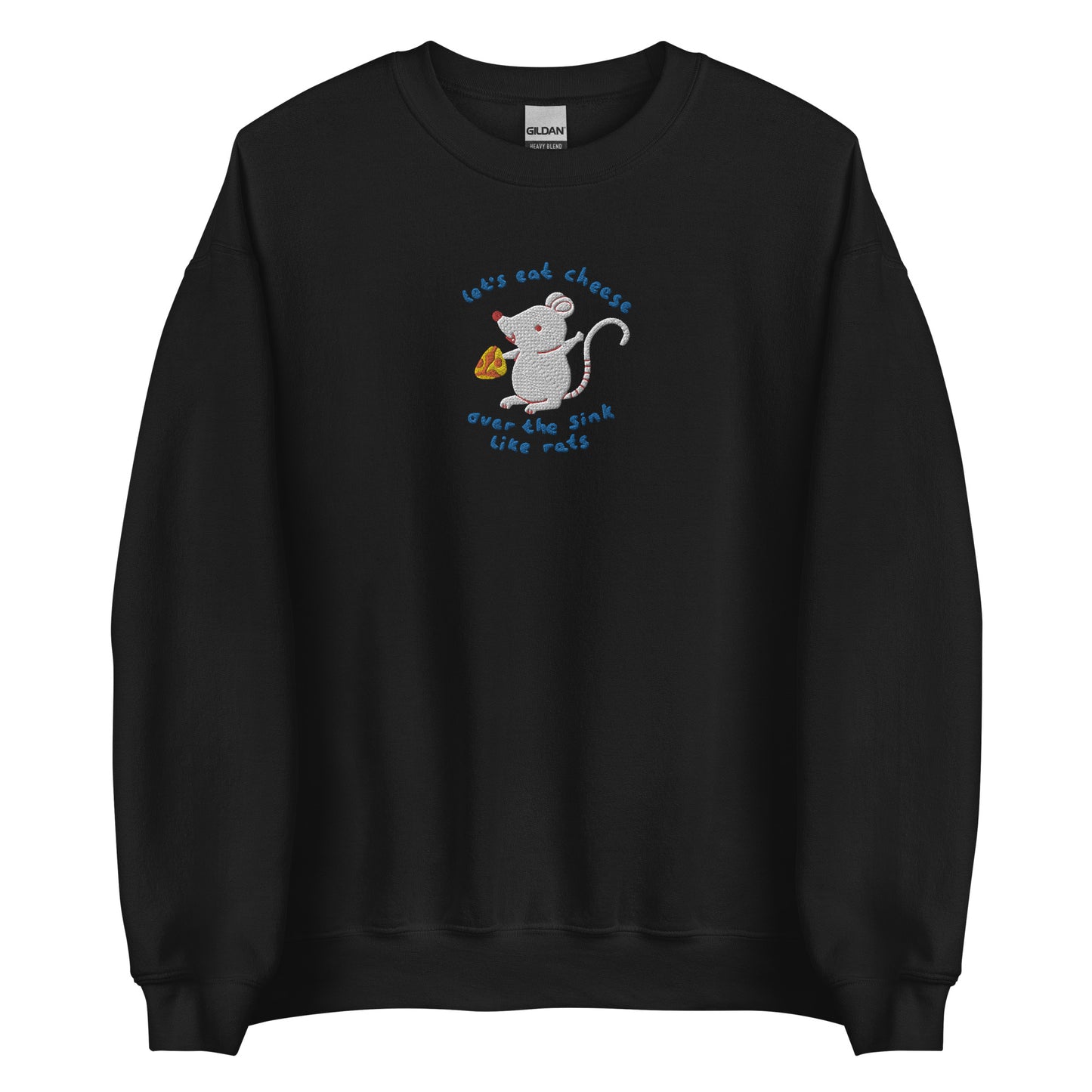 Let's Eat Cheese Embroidered Unisex Sweatshirt S - 5XL