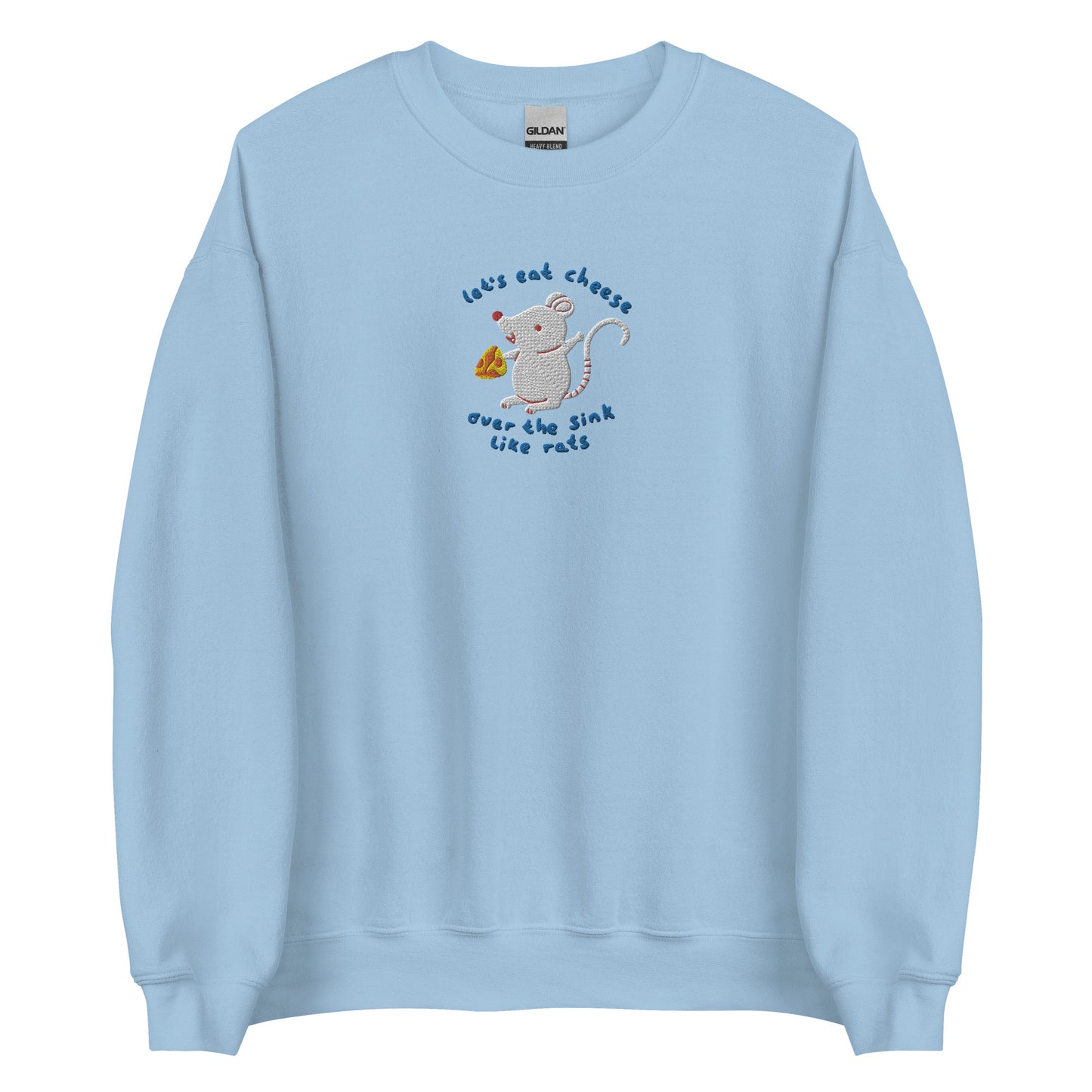 Let's Eat Cheese Embroidered Unisex Sweatshirt S - 5XL