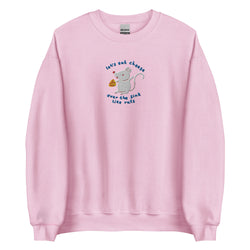 Let's Eat Cheese Embroidered Unisex Sweatshirt S - 5XL