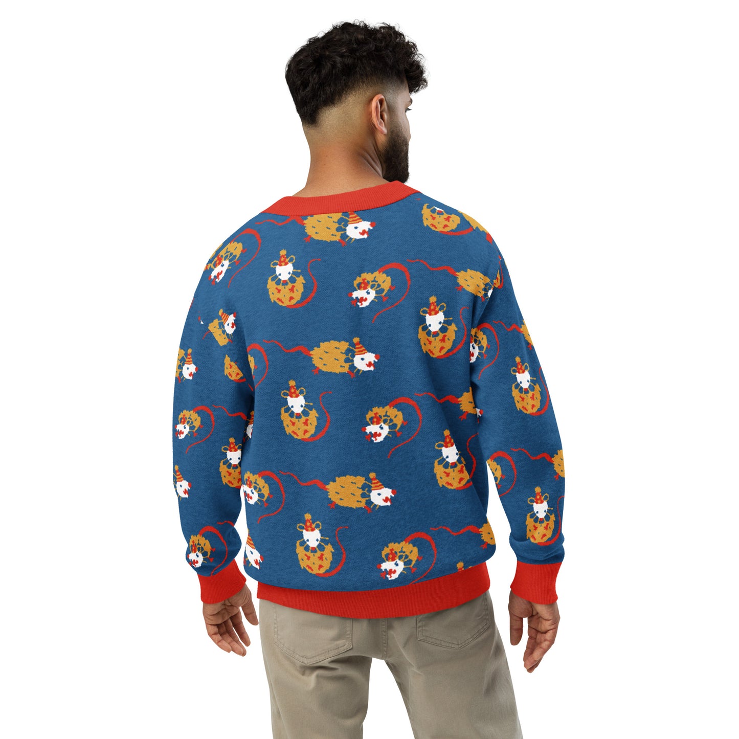 Clown Opossum Knitted Clowncore Cardigan | Kidcore Clothing