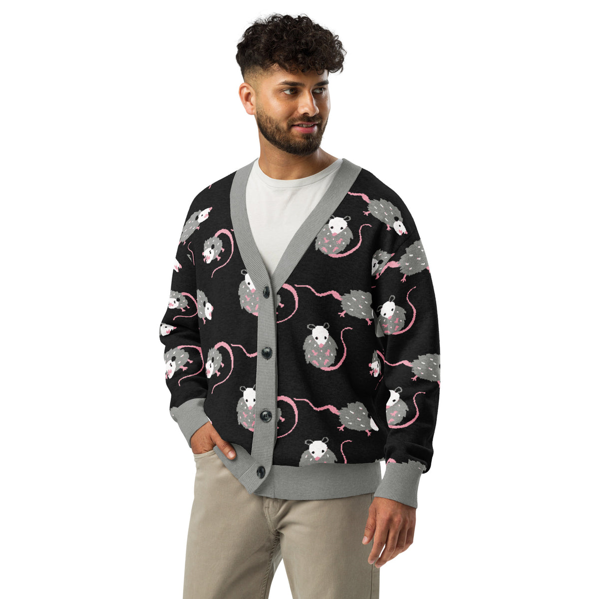 Oh Possum my Opossum Knitted cardigan 2XS -3XL