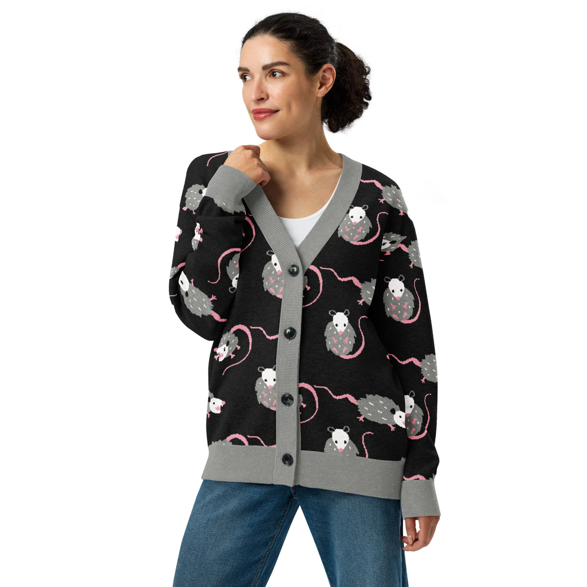 Oh Possum my Opossum Knitted cardigan 2XS -3XL