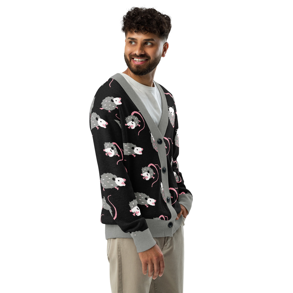 Oh Possum my Opossum Knitted cardigan 2XS -3XL