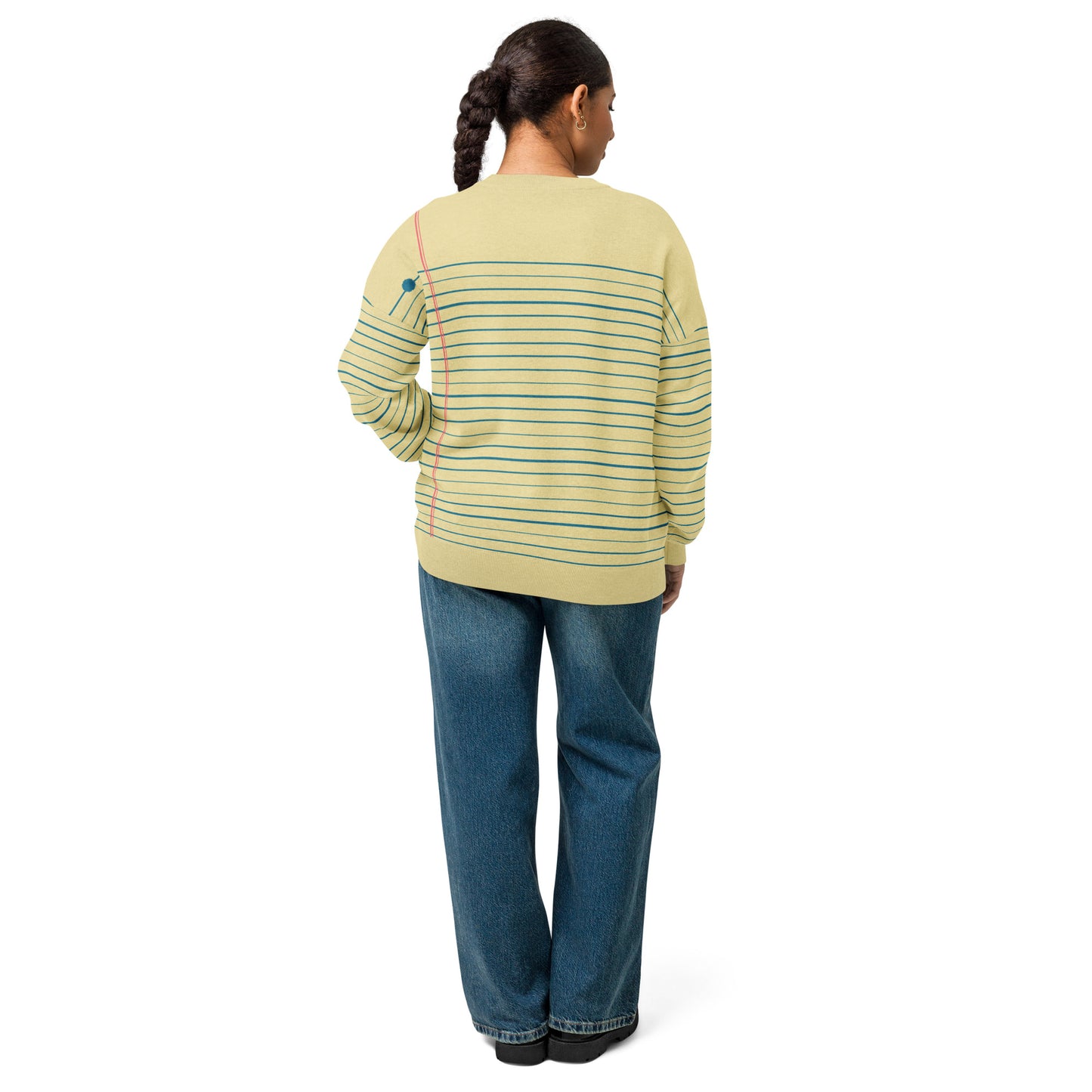 Yellow Notebook Paper Sweater You're Doing Great | Teacher Gift | Relaxed fit knitted crew neck sweater