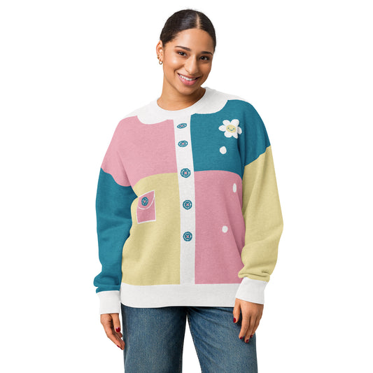 Daisy the Clown Relaxed fit knitted crew neck sweater | Clowncore Sweater