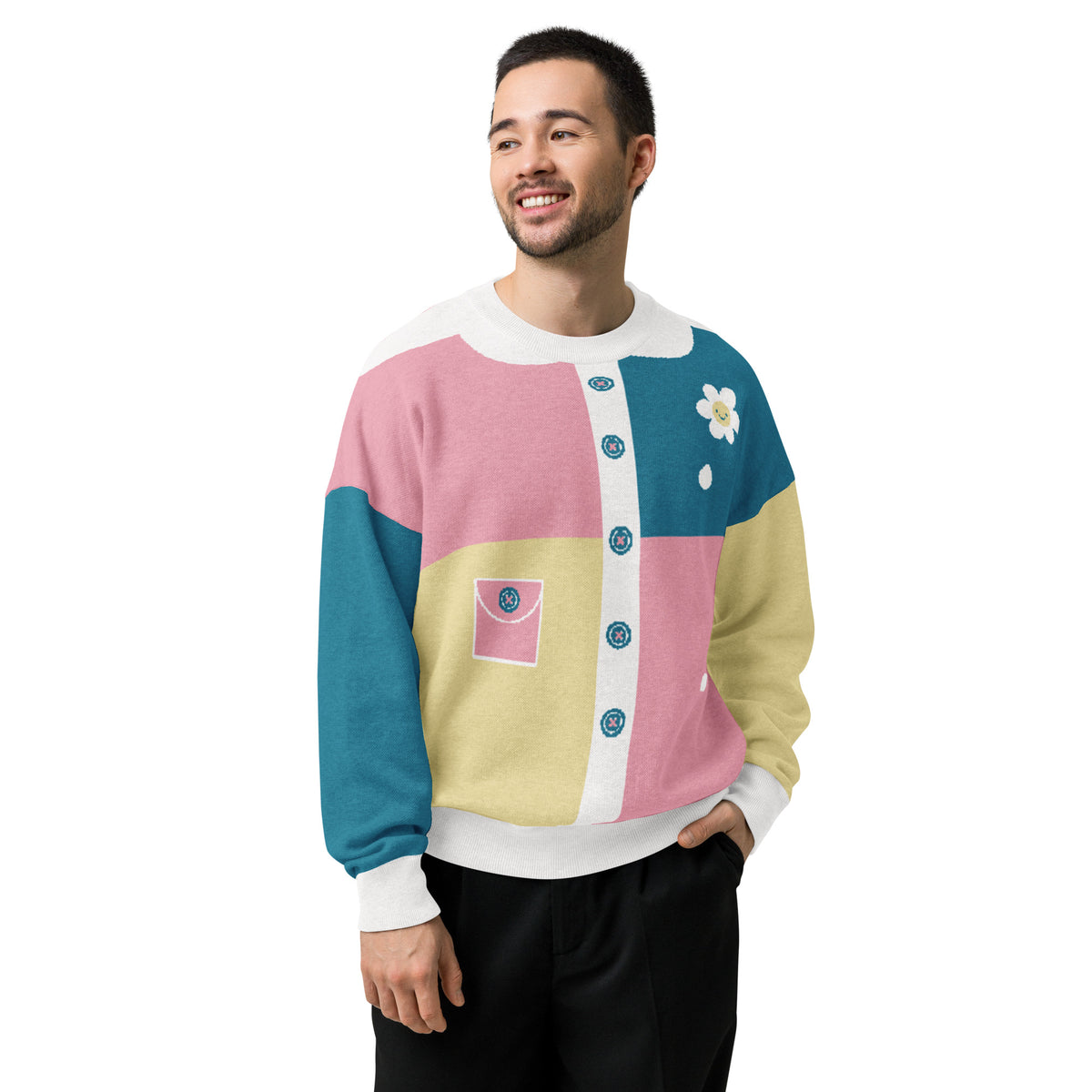 Daisy the Clown Relaxed fit knitted crew neck sweater | Clowncore Sweater