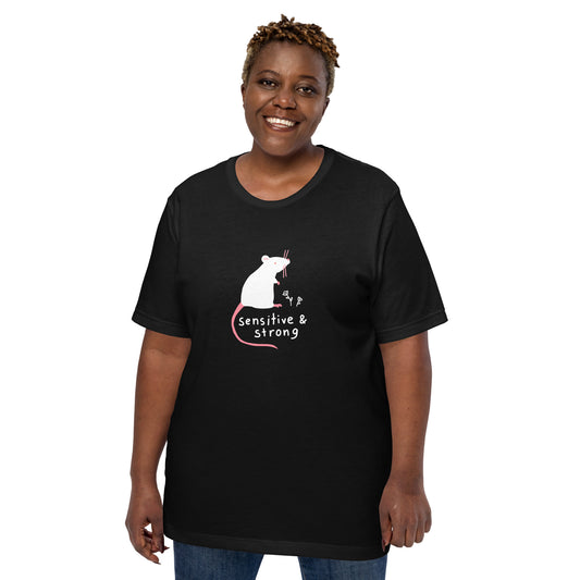 Cute Rat Sensitive and Strong Unisex t-shirt S - 3XL