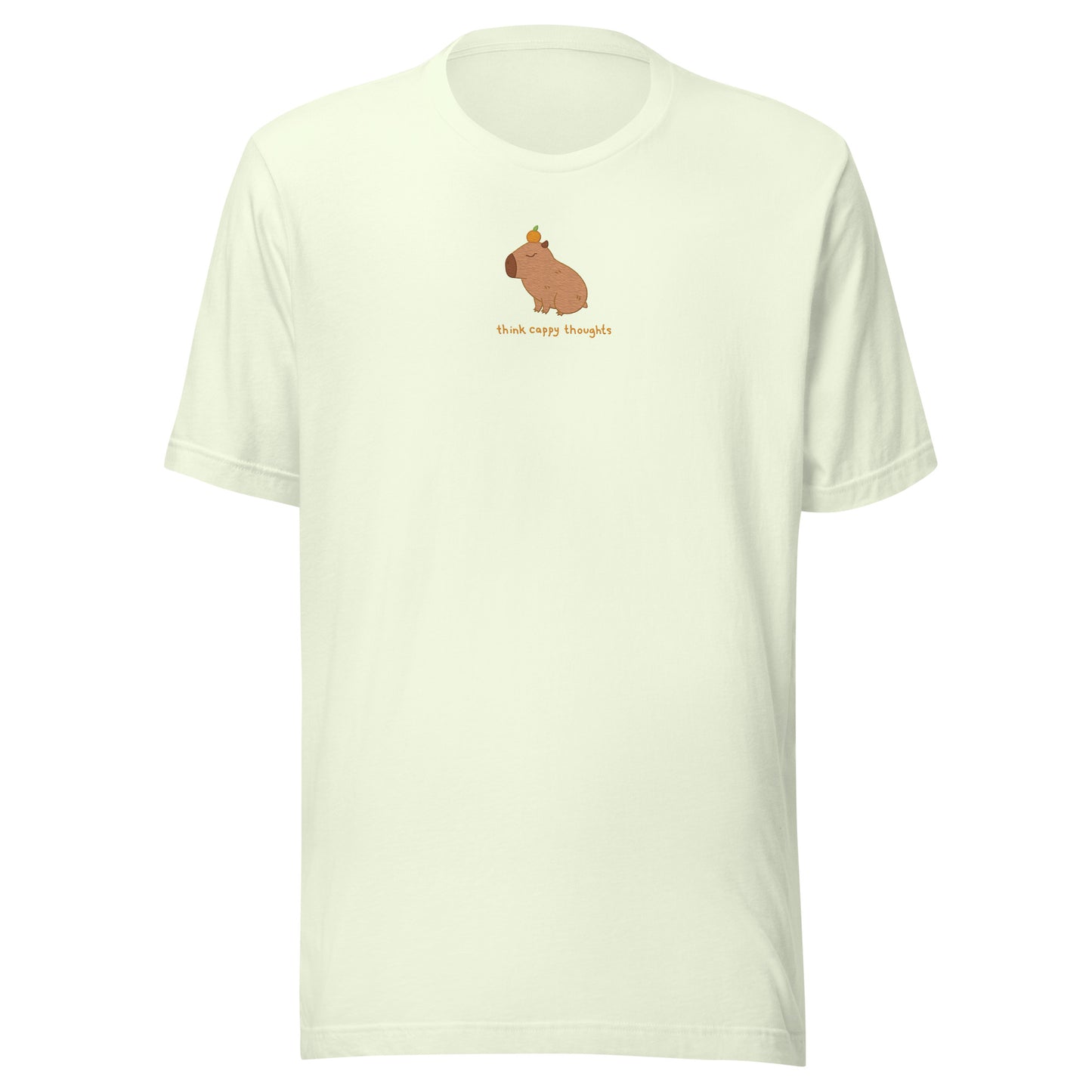 Cute Capybara Embroidered Think Cappy Thoughts Unisex t-shirt XS - 5XL