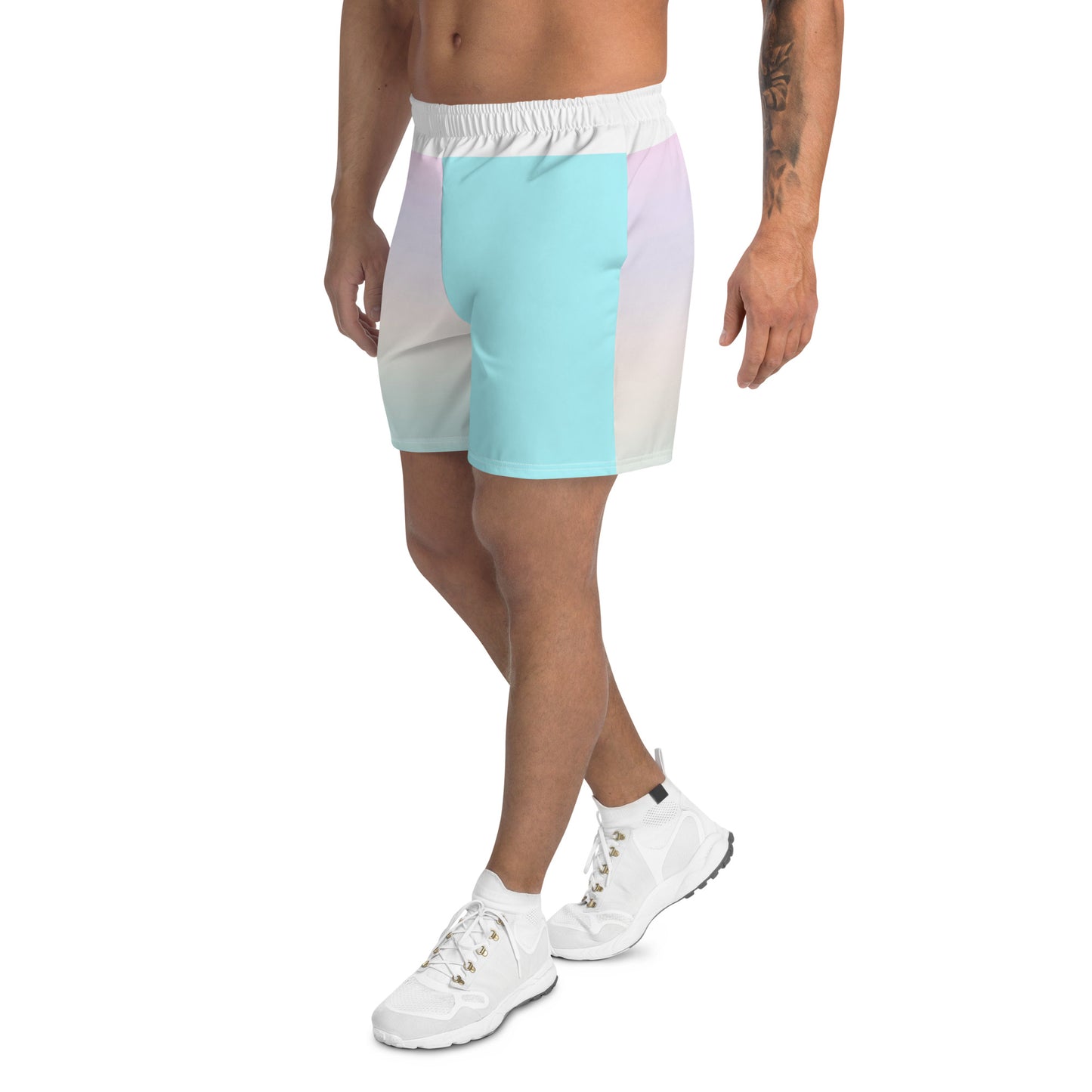 Trans Pride Pastel Rainbow Men's Sized Recycled Athletic Shorts 2XS - 6XL