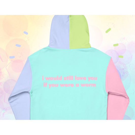 Clown Worm Pastel Colorblock Unisex Hoodie 2XS - 6XL