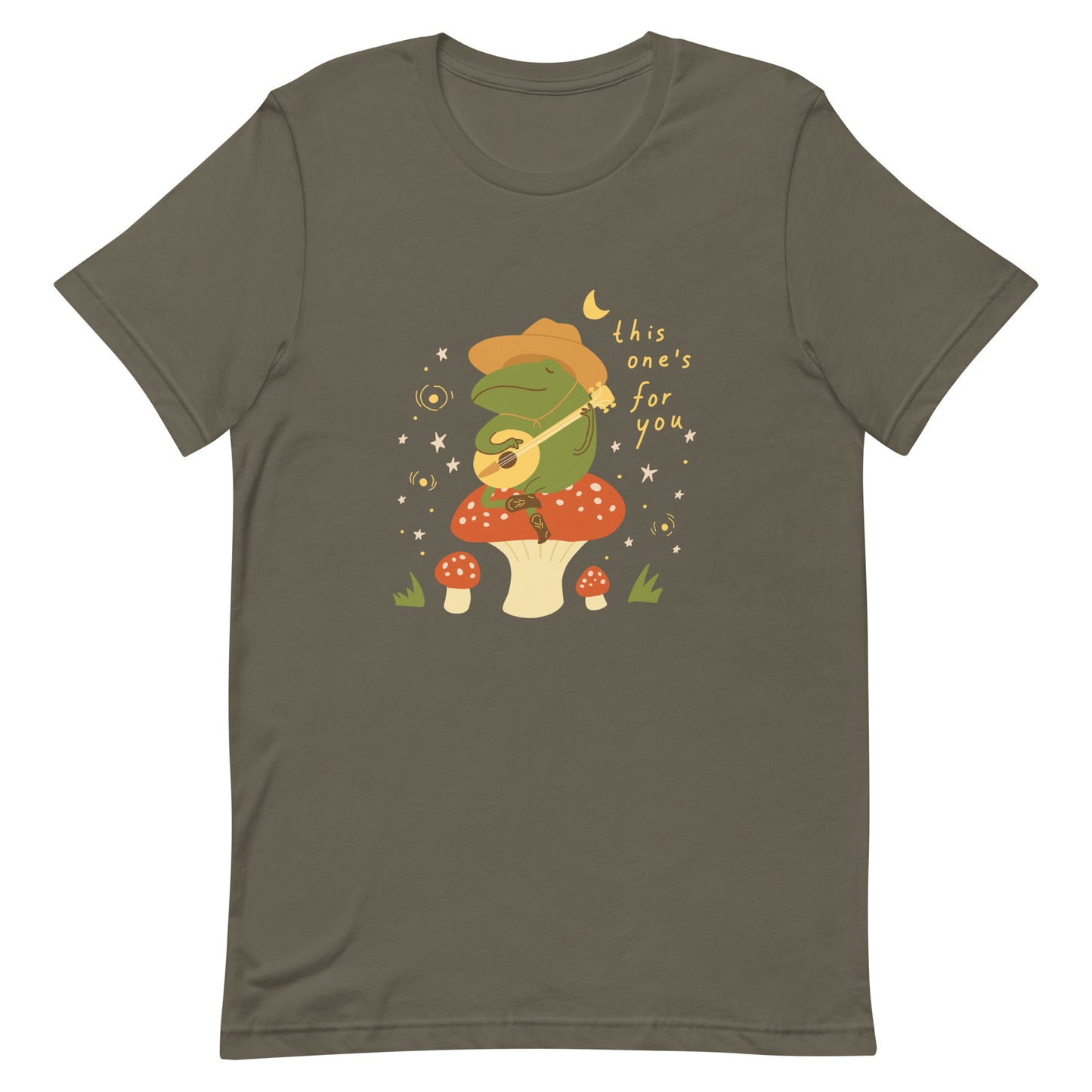 Singing Frog on a Mushroom Unisex t-shirt XS - 5XL