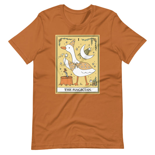Goose Tarot Card Cute Hallowen Unisex t-shirt in Autumn Colors S -4XL